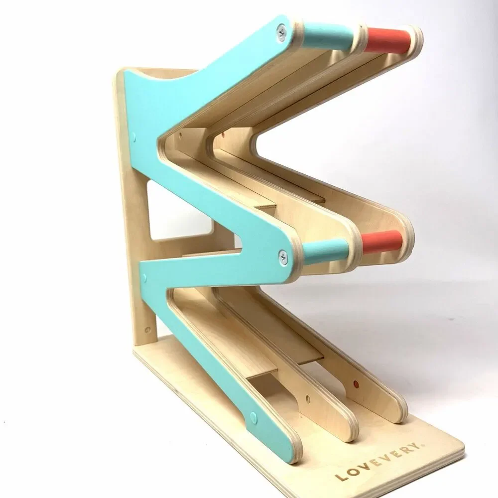 Lovevery Wooden Race and Chase Ramp No Cars  Month 16-17-18 Pioneer Kit
